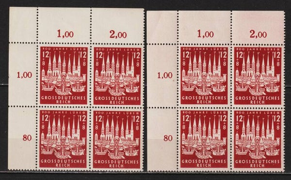 MiNr. 862 postfrische ** Oberrand Bogenecken links