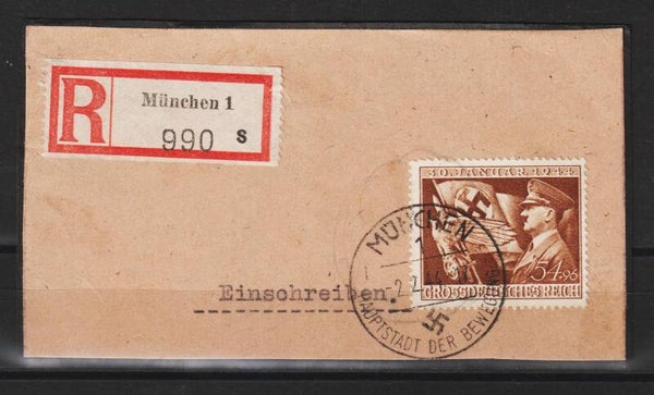 MiNr. 865 Briefstück, R-Einschreiben (10)