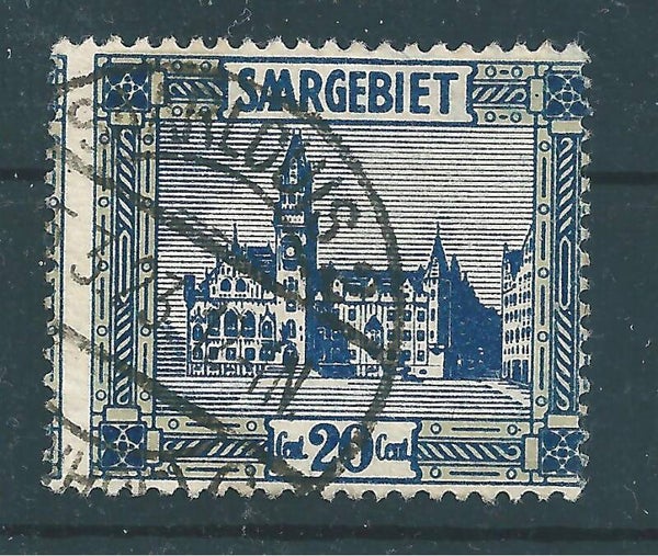 Saar MiNr. 88 gestempelt, verzäht