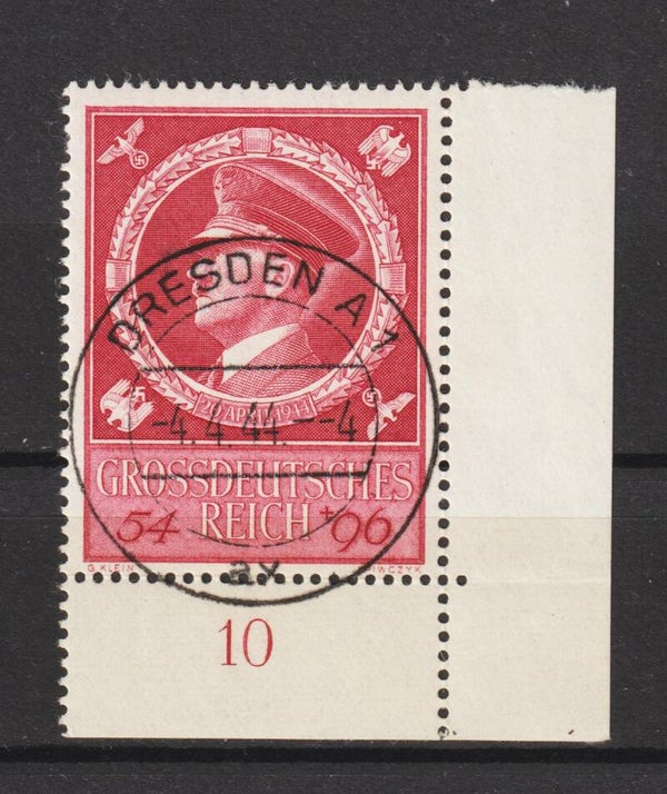 MiNr. 887 gestempelte Bogenecke