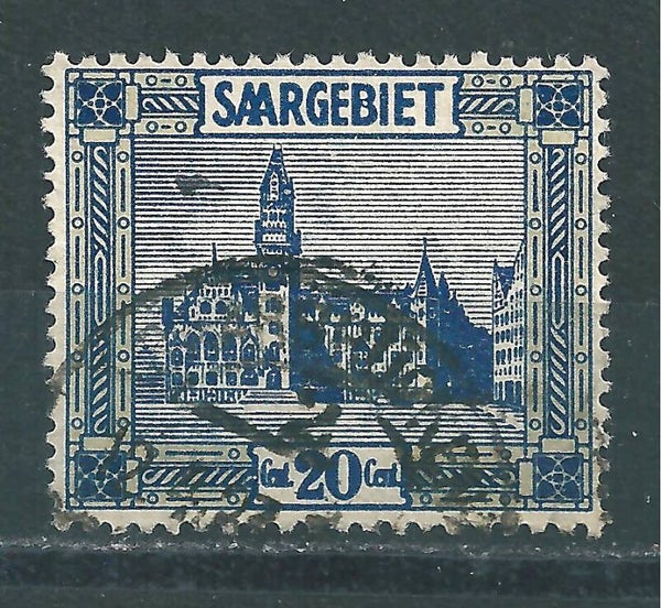 Saar MiNr. 88 gestempelt, Plattenfehler IV