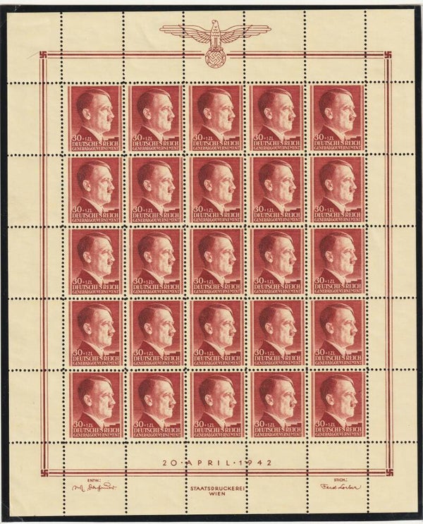 Generalgouvernement MiNr. 89-91 postfrische ** Bogen
