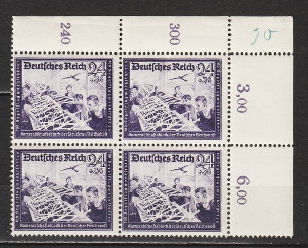 MiNr. 893 postfrische ** Bogenecke oben rechts