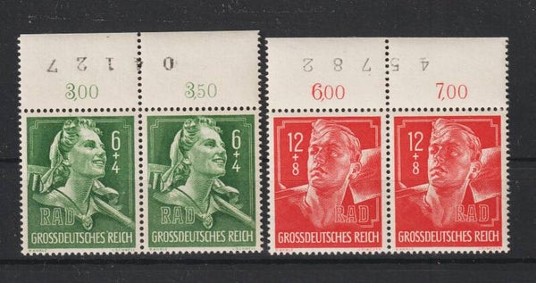 MiNr. 894-895 postfrisch ** Oberrand mit BNr.