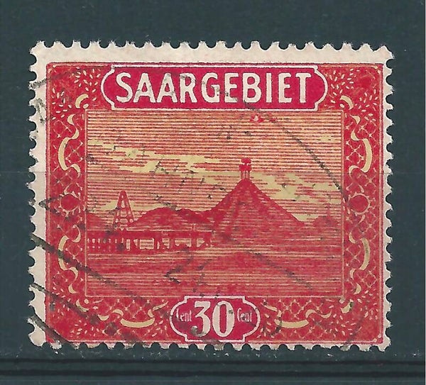 Saar MiNr. 90 gestempelt, Abart