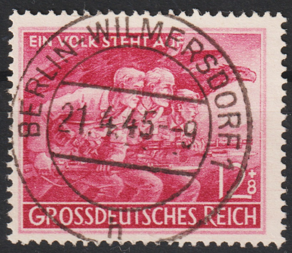 MiNr. 908 gestempelt, Berlin-Wilmersdorf  21.4.45