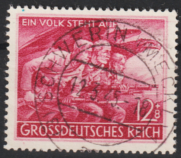 MiNr. 908 gestempelt, Schwerin  12.3.45