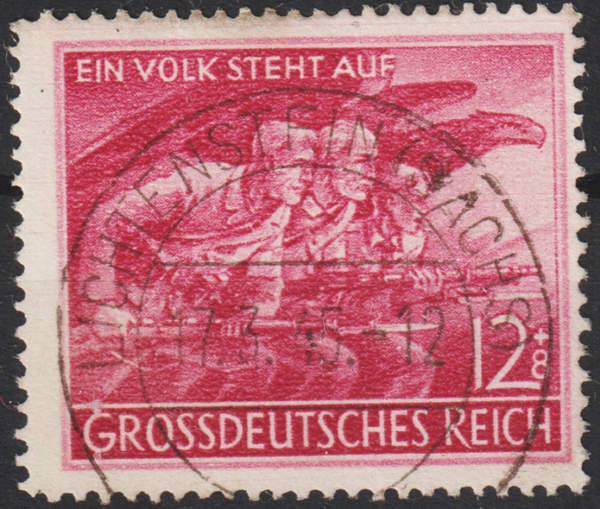 MiNr. 908 gestempelt, Lichtenstein (Sachs) 17.3.45  Plattenfehler I