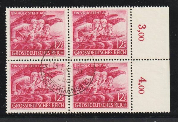 MiNr. 908 gestempelter Viererblock