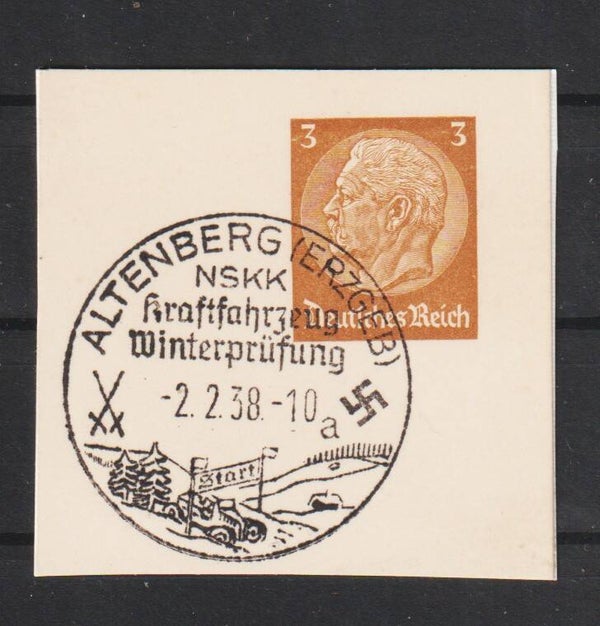 SST: ALTENBERG (ERZGEB) 6.2.38 "NSKK Kraftfahrzeug Winterprüfung"  (as45)