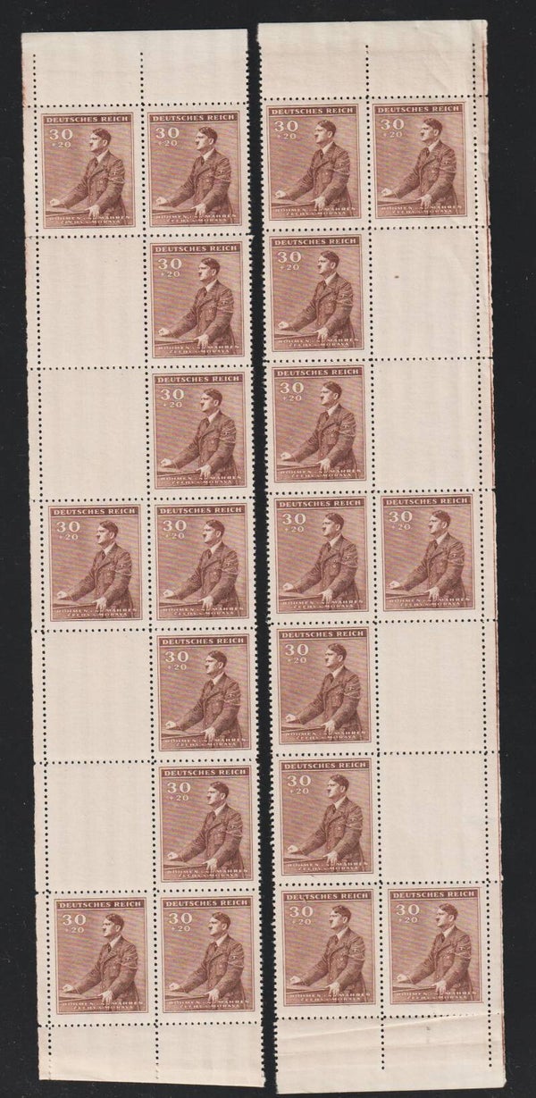 Böhmen & Mähren, B&M MiNr. 85 LF, 127 LF Seitenrandstereifen postfrisch