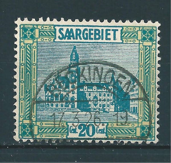 Saar MiNr. 99 gestempelt, Plattenfehler I