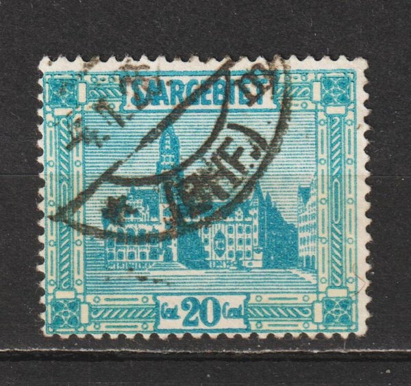 Saar MiNr. 99 gestempelt. Plattenfehler VI