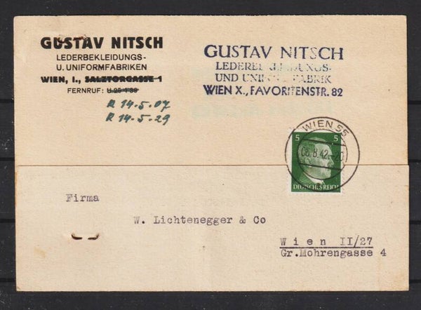 MiNr. 784 Einzelfrankatur auf Karte  (a017)