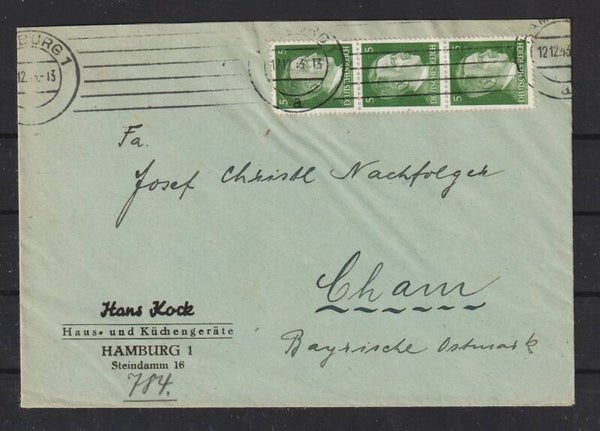 MiNr. 784 MeF auf Brief der Haus- u. Küchengeräte Hans Kock (a019)