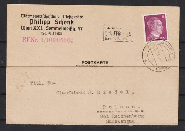 MiNr. 785 EF auf Postkarte, Wärmewirtschaftliche Meßgeräte Phillip Schenk   (a027)