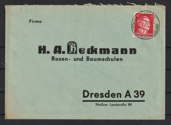 MiNr. 788 Brief, LIEBENAU Kr. REICHENBBERG SUDETENLAND  (a042)