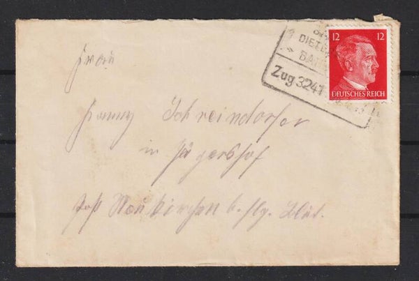 MiNr. 827 Brief, Bahnpost-Stempel (a045)