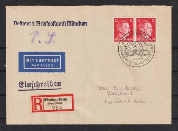MiNr. 788 Luftpost R-Brief (a048)