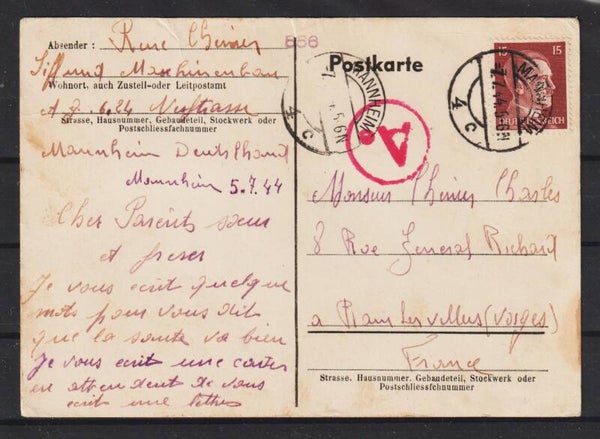 MiNr. 789 EF auf Karte (a060)