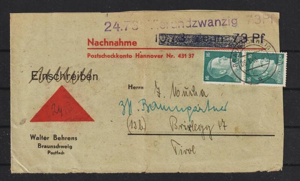 MiNr. 790 MeF auf Nachnahme Einschreiben Brief  (a069)