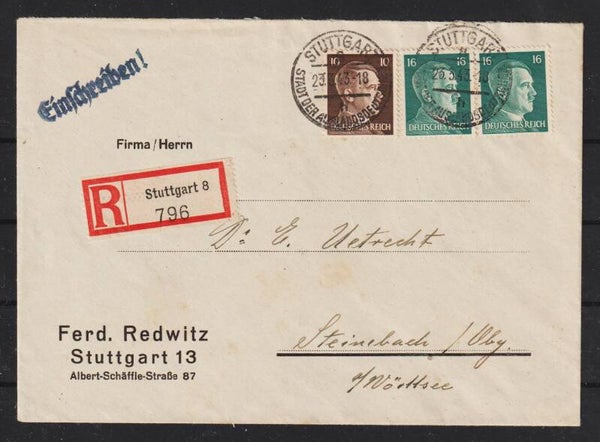 MiNr. 790, 787 auf Einschreiben R-Brief (a070)