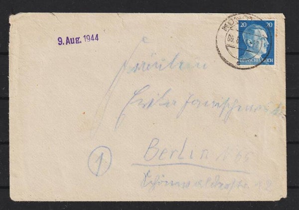 MiNr. 791  Brief,  KOMOTAU (im Sudetenland)  (a075)