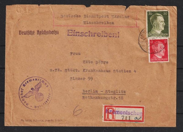 MiNr. 794 Einschreiben R-Brief     (a095)