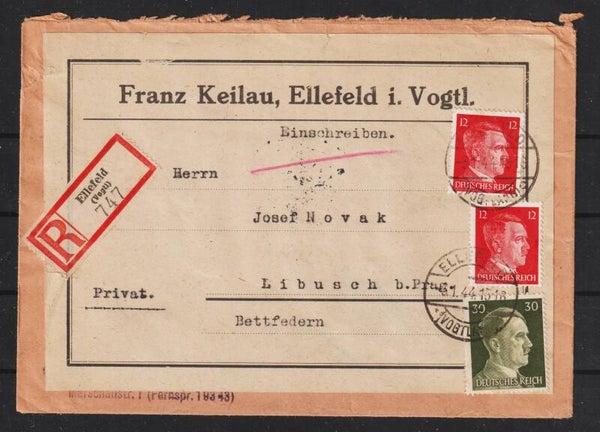 MiNr. 794 R-Brief   ELLEFELD - LIBUSCH  (a096)
