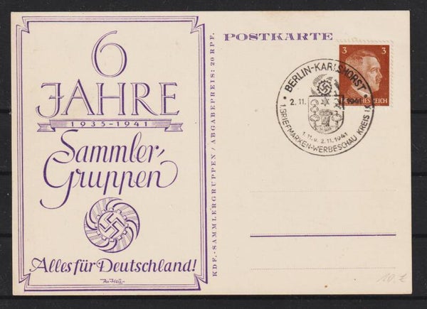 MiNr. 782 Karte, 1. Briefmarken Werbeschau BERLIN KARLSHORST (a155)
