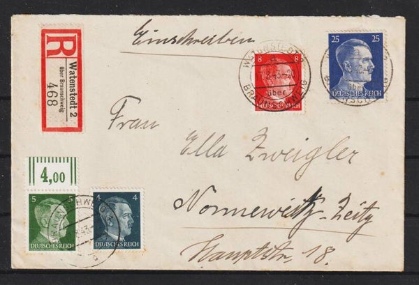 MiNr. 793 auf Einschreiben R-Brief  WATENSTEDT (a176)