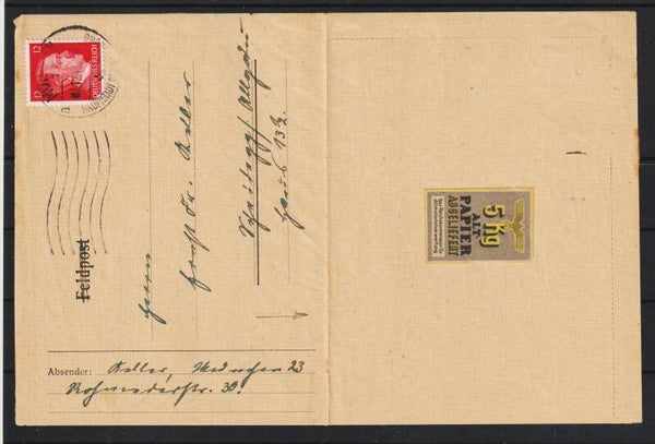 MiNr. 827 auf Klappbrief (a184)