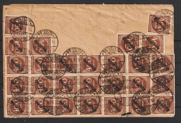 MiNr. D 80 (30x) D 81 (6x) auf Drucksache DRESDEN  15.9.23 (ad)