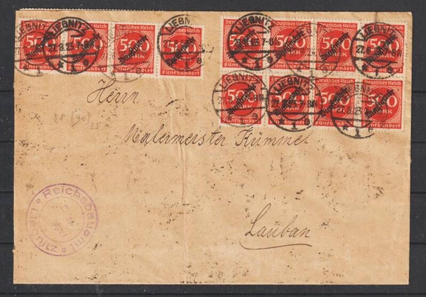 MiNr. D 81 (40x) auf Brief "Reichsbauamt" LIEGNITZ  (ad)