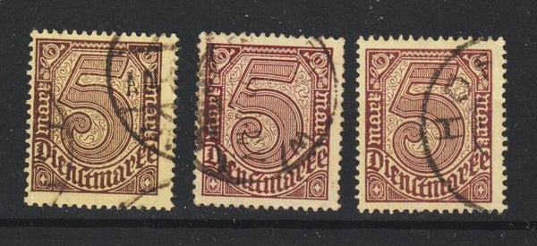 MiNr. 33 a, b + c gestempelt, geprüft  (ad20)