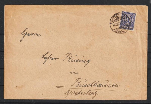 MiNr. D 26 auf Brief  OSTERHOLZ-SCHARMBECK 16.12.21    (ad20)