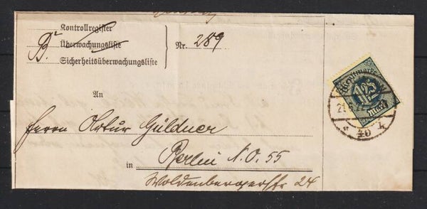 MiNr. D 31 auf Brief  BERLIN 21.5.22    (ad20)
