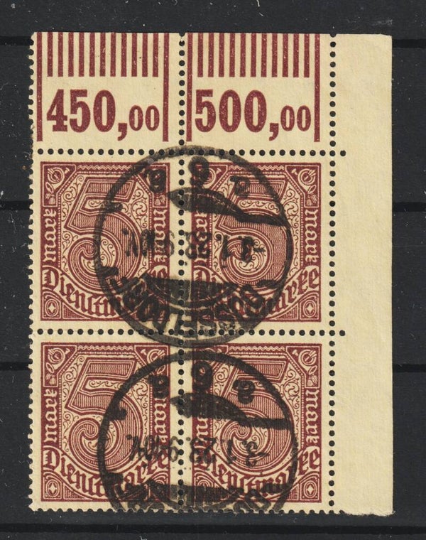 MiNr. D 33 Oberrand Bogenecke gestempelt  (ad20)