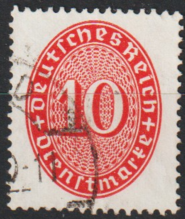MiNr D 123 X gestempelt, geprüft SCHLEGEL BPP  (ad27)