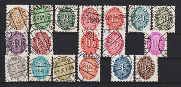 MiNr. D 114-131 gestempelt  (ad27)