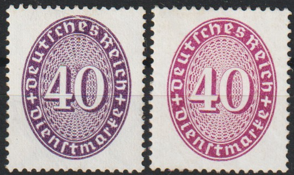 MiNr. D 121 postfrisch, Farben  (ad27)