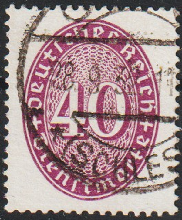 MiNr D 121 Y gestempelt, geprüft  (ad27)