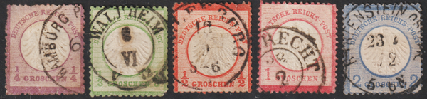 MiNr. 1-5 gestempelt  (ag)