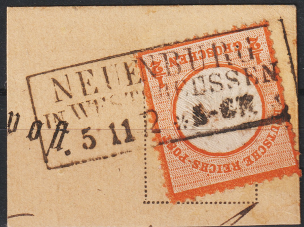 MiNr. 14 Briefstück   (ag)