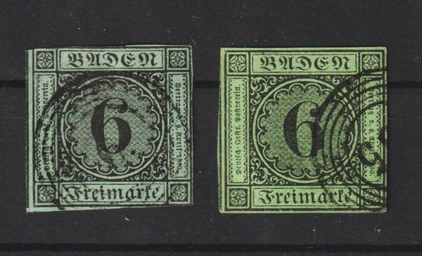 MiNr. 3 a/b gestempelt  (ag)