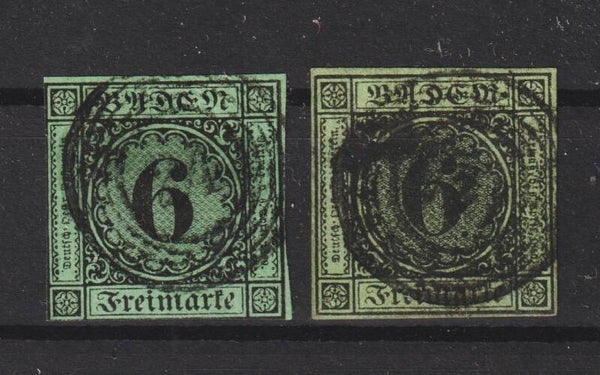 MiNr. 3 a/b gestempelt, a geprüft  (ag)