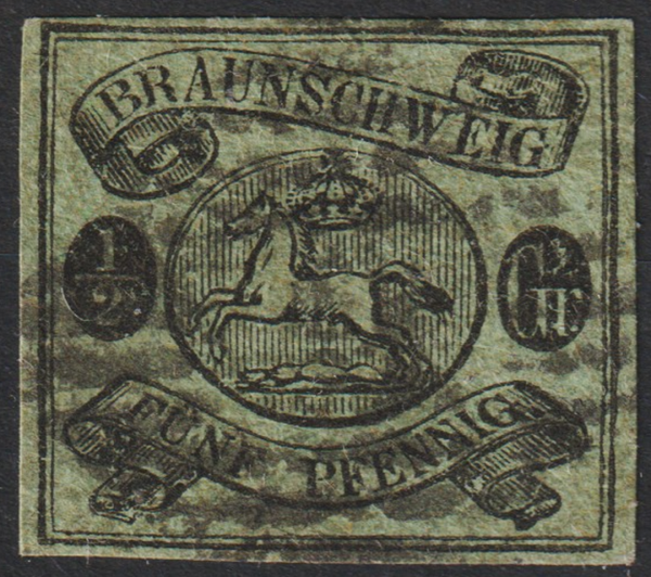 MiNr. 10 gestempelt, geprüft  (ag)