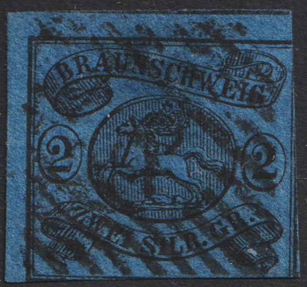 MiNr. 7  Rostrautenstempel „3“ geprüft (ag)
