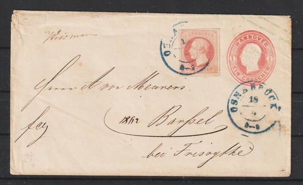 Hannover GA U 8 mit MiNr. 14  (ag)