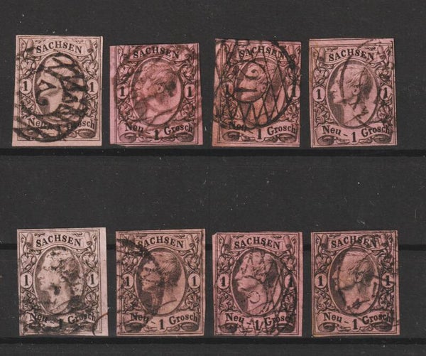 8x MiNr. 9  gestempelt  (ag)